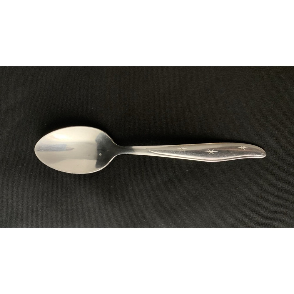Mar-Crest "Citation" Spoon Stainless Flatware Atomic Starburst Vintage MCM‎